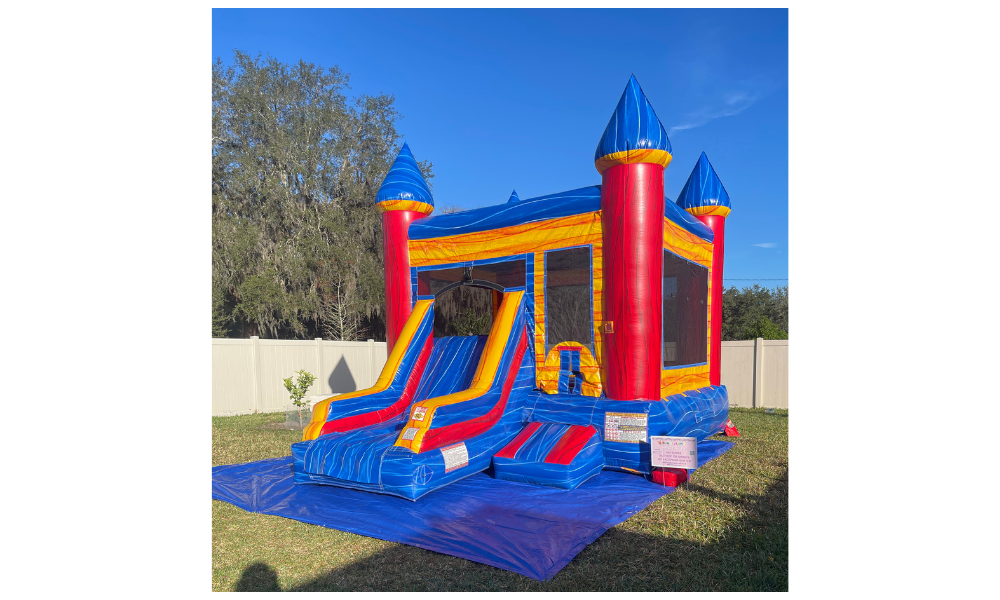 Experience Paradise with Our Marble Combo Bounce House Rental in Kissimmee